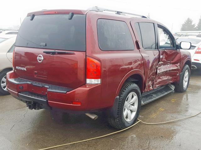 5N1AA0NC2BN616238 - 2011 NISSAN ARMADA SV BURGUNDY photo 4