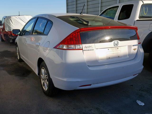 JHMZE2H78AS012763 - 2010 HONDA INSIGHT EX WHITE photo 3