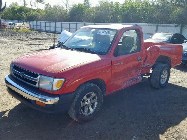 4TANL42N0YZ576476 - 2000 TOYOTA TACOMA RED photo 2