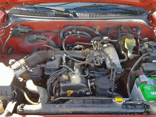 4TANL42N0YZ576476 - 2000 TOYOTA TACOMA RED photo 7