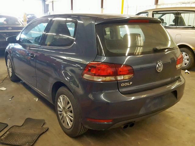 WVWBB7AJ9AW322850 - 2010 VOLKSWAGEN GOLF BLUE photo 3