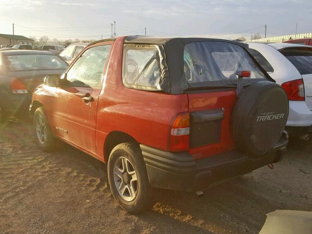 2CNBE18C236907919 - 2003 CHEVROLET TRACKER RED photo 3