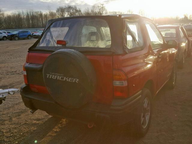 2CNBE18C236907919 - 2003 CHEVROLET TRACKER RED photo 4