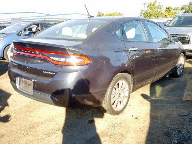 1C3CDFCA1DD132518 - 2013 DODGE DART LIMIT CHARCOAL photo 4