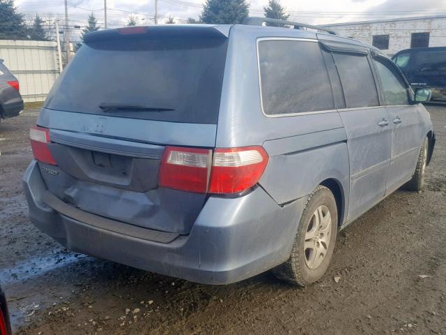 5FNRL38676B069609 - 2006 HONDA ODYSSEY EX BLUE photo 4