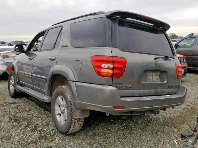 5TDBT48A03S151152 - 2003 TOYOTA SEQUOIA LI CHARCOAL photo 3