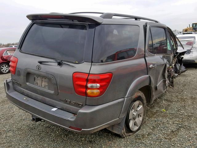 5TDBT48A03S151152 - 2003 TOYOTA SEQUOIA LI CHARCOAL photo 4