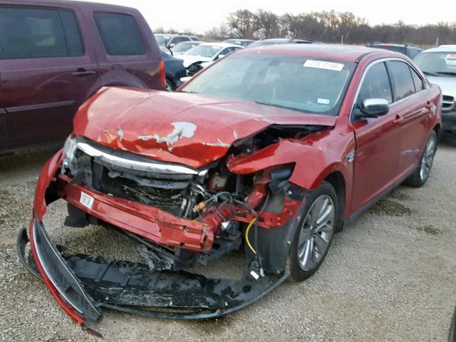 1FAHP2FWXBG136030 - 2011 FORD TAURUS LIM RED photo 2