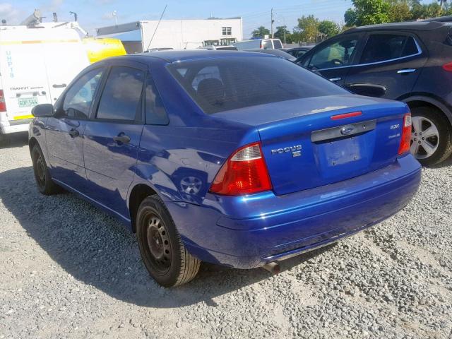 1FAFP34N85W216279 - 2005 FORD FOCUS ZX4 BLUE photo 3