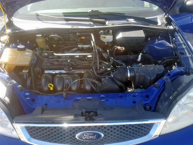 1FAFP34N85W216279 - 2005 FORD FOCUS ZX4 BLUE photo 7