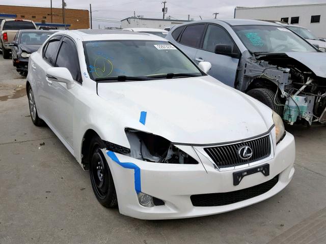 JTHBF5C29A5125812 - 2010 LEXUS IS 250 WHITE photo 1