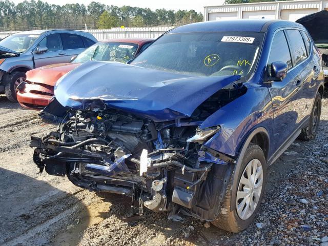 JN8AT2MT3HW134722 - 2017 NISSAN ROGUE S BLUE photo 2