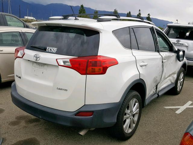 2T3YFREV7DW012738 - 2013 TOYOTA RAV4 LIMIT WHITE photo 4