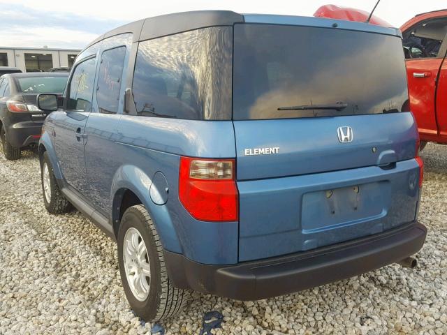 5J6YH18738L016295 - 2008 HONDA ELEMENT EX BLUE photo 3