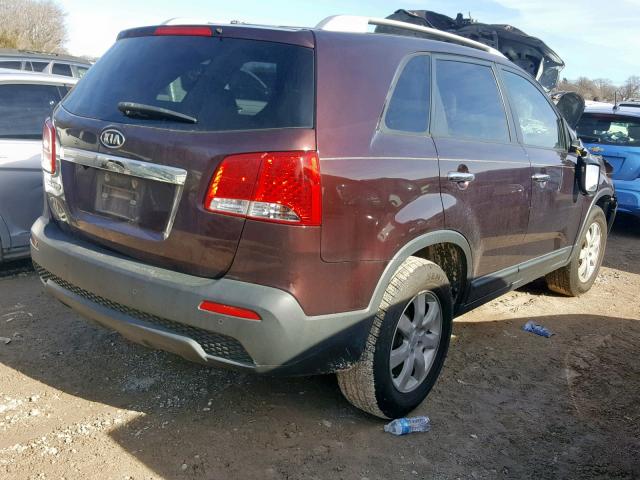 5XYKT4A11BG033505 - 2011 KIA SORENTO BA MAROON photo 4