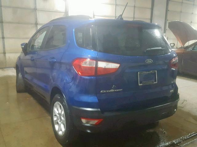 MAJ3P1TEXJC168644 - 2018 FORD ECOSPORT S BLUE photo 3