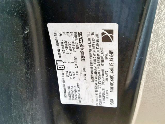 5GZCZ23D14S849950 - 2004 SATURN VUE 绿色 照片 10