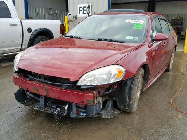 2G1WB5EK1B1215964 - 2011 CHEVROLET IMPALA LT RED photo 2