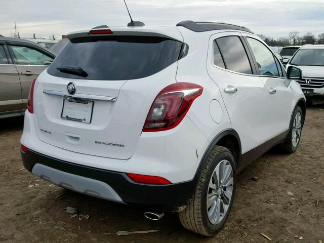 KL4CJASB1JB630186 - 2018 BUICK ENCORE PRE WHITE photo 4