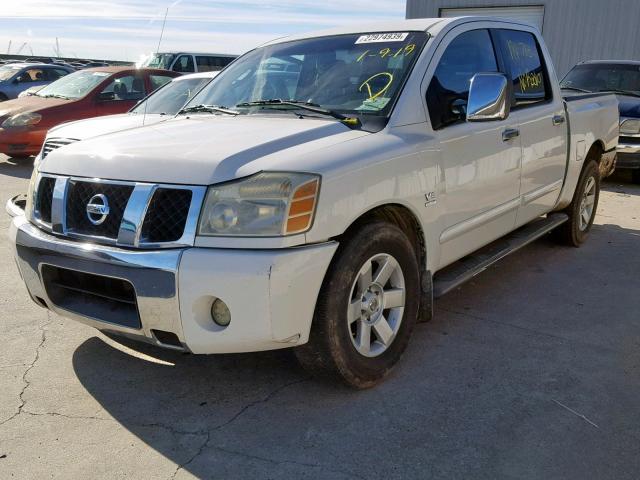 1N6AA07A24N593382 - 2004 NISSAN TITAN XE WHITE photo 2