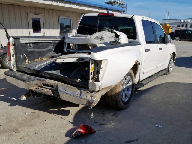 1N6AA07A24N593382 - 2004 NISSAN TITAN XE WHITE photo 4