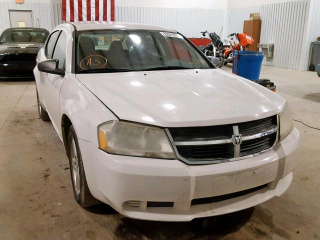 1B3LC56K48N296280 - 2008 DODGE AVENGER SX WHITE photo 1