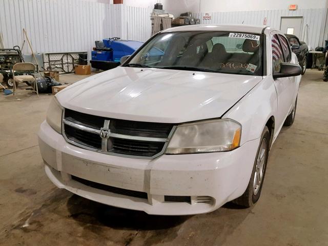 1B3LC56K48N296280 - 2008 DODGE AVENGER SX WHITE photo 2