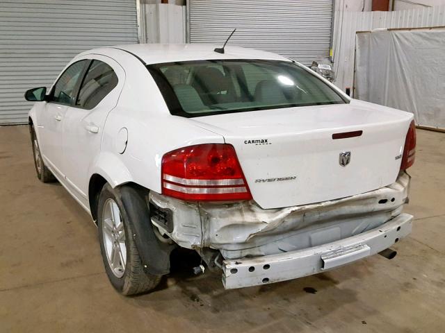 1B3LC56K48N296280 - 2008 DODGE AVENGER SX WHITE photo 3