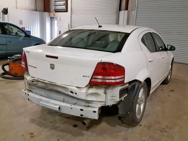 1B3LC56K48N296280 - 2008 DODGE AVENGER SX WHITE photo 4