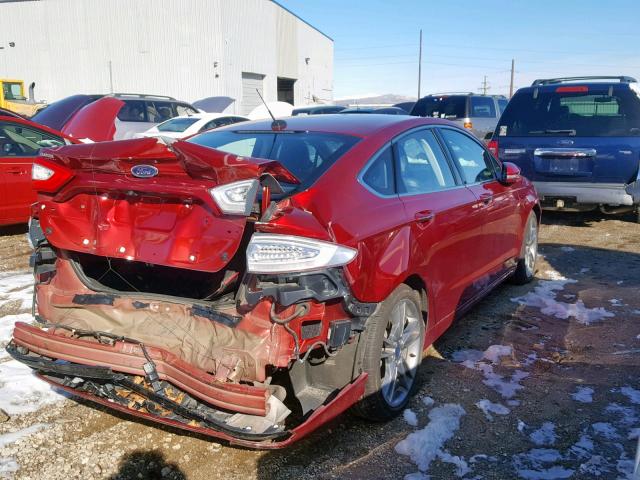 3FA6P0K97GR125398 - 2016 FORD FUSION TIT RED photo 4