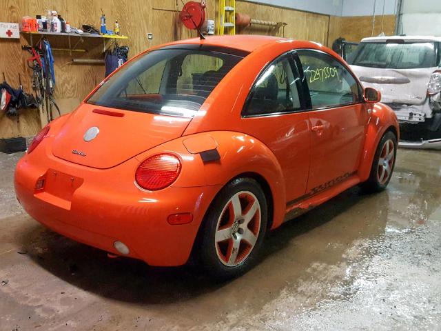 3VWCD21C72M430126 - 2002 VOLKSWAGEN NEW BEETLE ORANGE photo 4