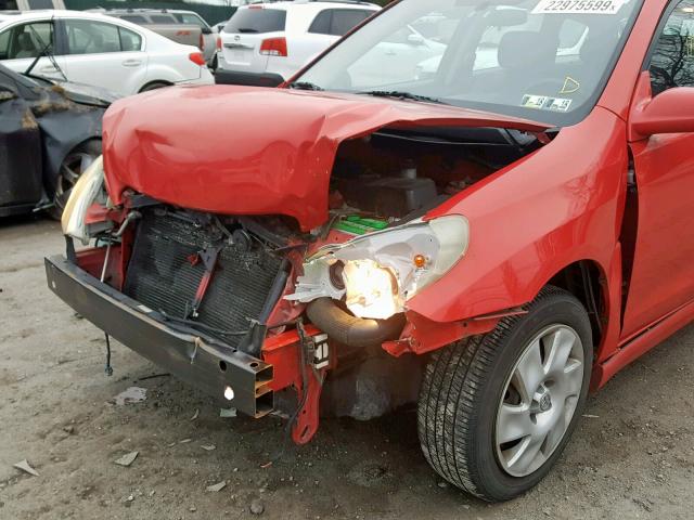 2T1KR32E13C152274 - 2003 TOYOTA COROLLA MA RED photo 9