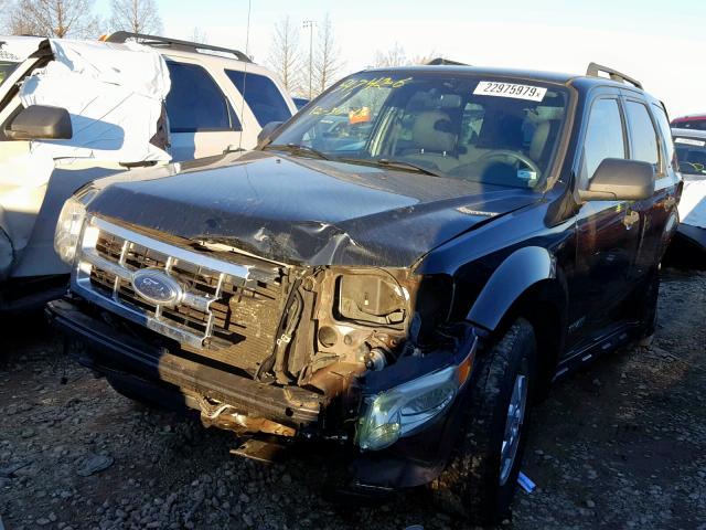 1FMCU03Z18KC84276 - 2008 FORD ESCAPE XLT BLACK photo 2