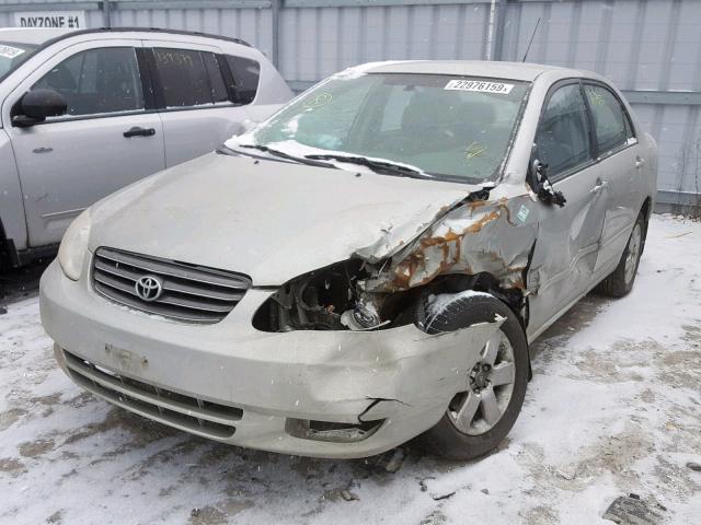 2T1BR32E83C760728 - 2003 TOYOTA COROLLA CE SILVER photo 2