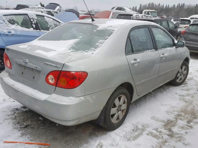 2T1BR32E83C760728 - 2003 TOYOTA COROLLA CE SILVER photo 4