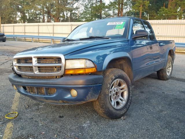 1D7GL32N94S585905 - 2004 DODGE DAKOTA SPO BLUE photo 2