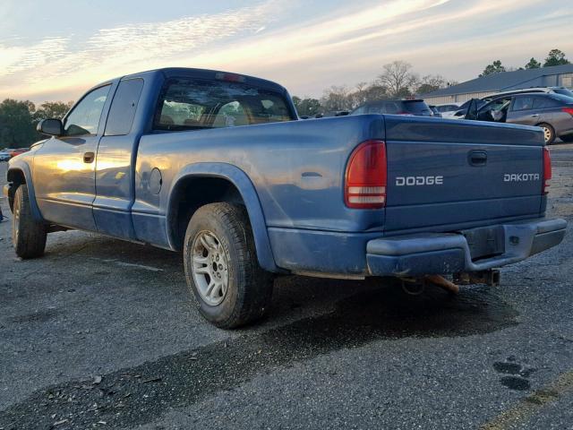 1D7GL32N94S585905 - 2004 DODGE DAKOTA SPO BLUE photo 3