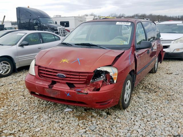 2FMZA51684BA72522 - 2004 FORD FREESTAR S RED photo 2