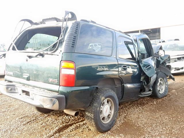 1GKEC13V42R276274 - 2002 GMC YUKON GREEN photo 4