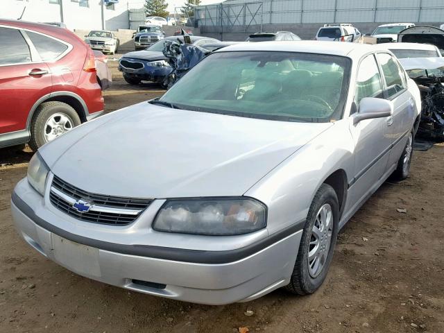 2G1WF52E649319745 - 2004 CHEVROLET IMPALA SILVER photo 2