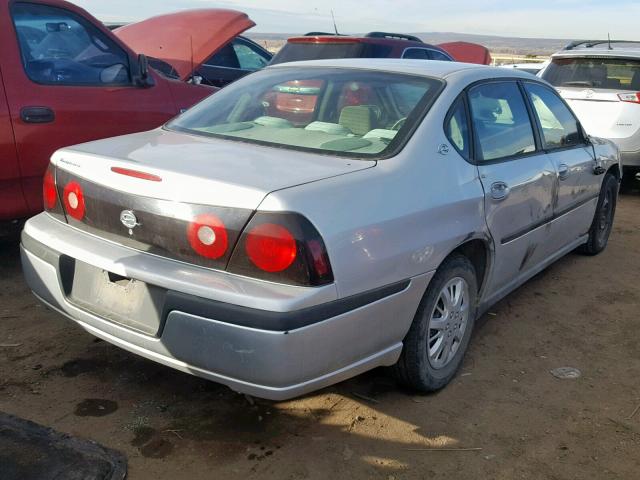 2G1WF52E649319745 - 2004 CHEVROLET IMPALA SILVER photo 4