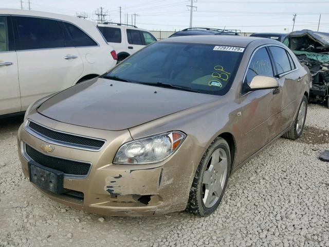 1G1ZJ57798F168497 - 2008 CHEVROLET MALIBU 2LT GOLD photo 2