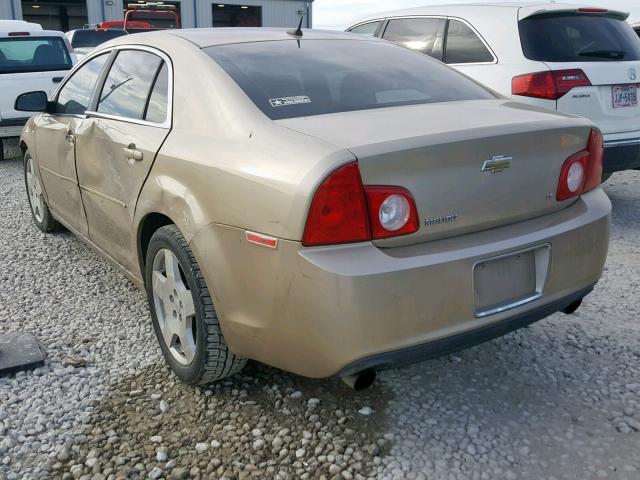 1G1ZJ57798F168497 - 2008 CHEVROLET MALIBU 2LT GOLD photo 3