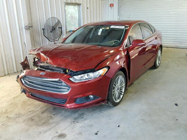 3FA6P0HR6DR337258 - 2013 FORD FUSION SE RED photo 2