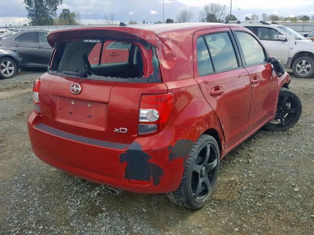 JTKKUPB45D1029038 - 2013 TOYOTA SCION XD RED photo 4