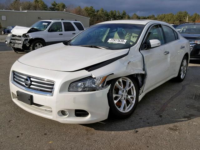 1N4AA5AP5EC486455 - 2014 NISSAN MAXIMA S WHITE photo 2