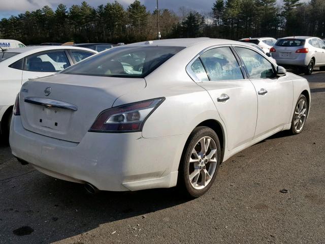 1N4AA5AP5EC486455 - 2014 NISSAN MAXIMA S WHITE photo 4