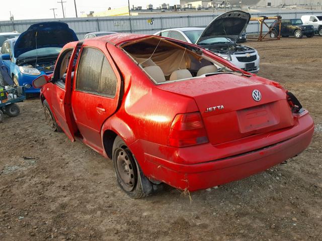 3VWRB69M42M100528 - 2002 VOLKSWAGEN JETTA GL RED photo 3