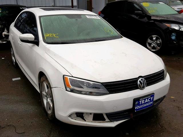 3VWLL7AJ1CM393994 - 2012 VOLKSWAGEN JETTA TDI WHITE photo 1