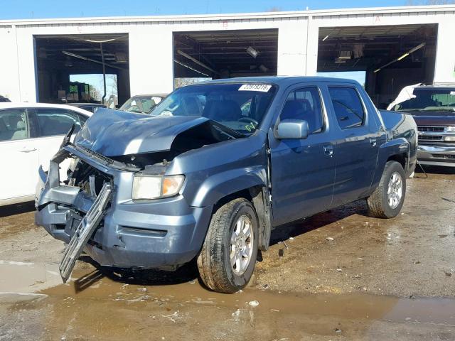 2HJYK165X8H538715 - 2008 HONDA RIDGELINE BLUE photo 2